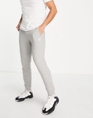 Серые спортивные брюки узкого кроя с небольшим логотипом adidas Originals Essentials Adidas