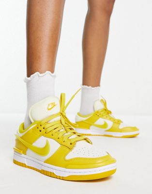 Низкие женские кроссовки Nike Dunk Twist в цвете яркого серы и кокосового молока для повседневной жизни Nike