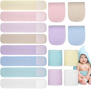 Vabean 8 Pcs Baby Infant Umbilical Cord Comfort Adjustable Cotton Belly Band for Protection, Baby Gifts for 0 To12 Months (Cute) Vabean