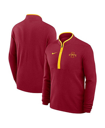 Men's Cardinal Iowa State Cyclones Coaches Courtside Basketball Victory Performance Quarter-Zip Top Nike