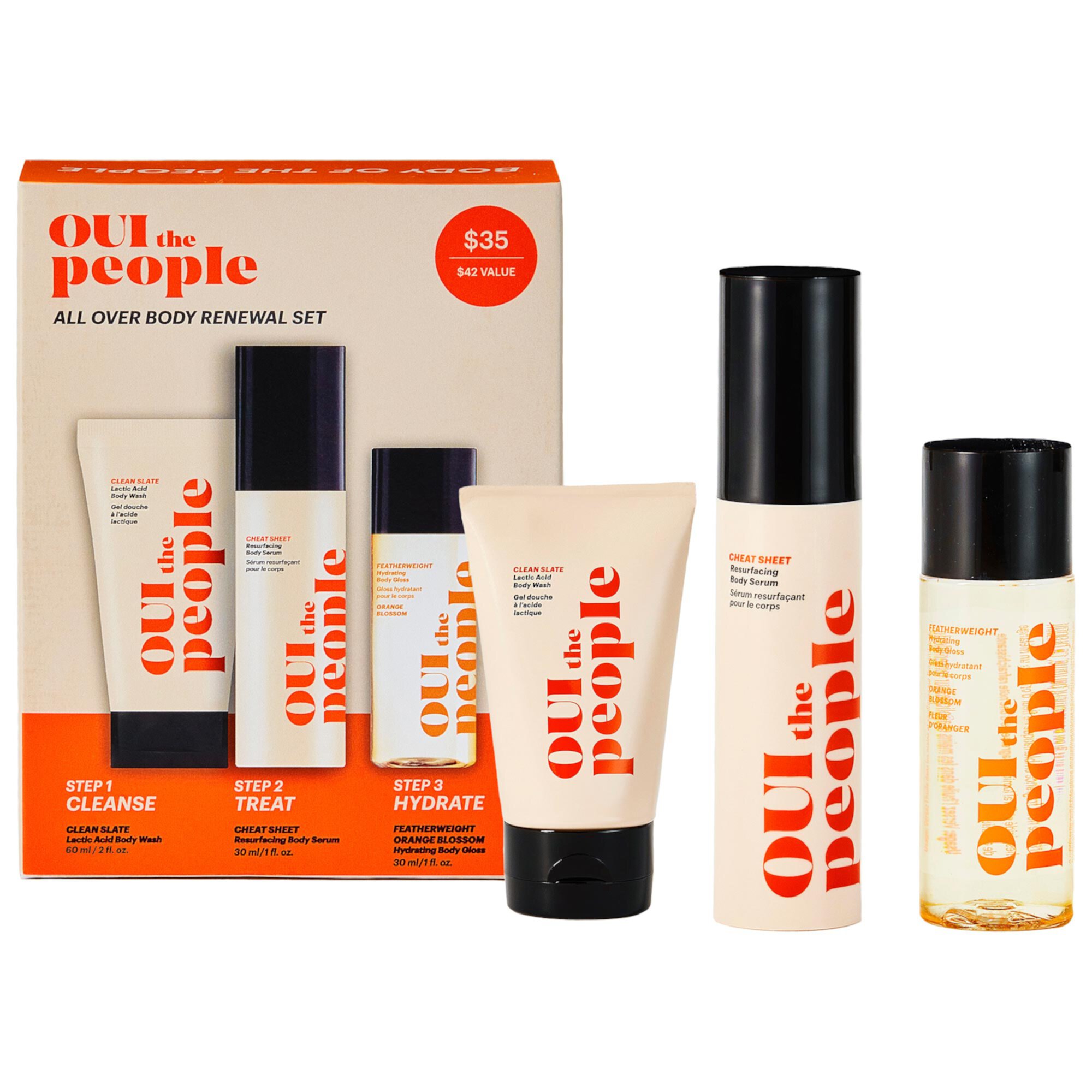 All Over Exfoliate + Smooth Body Renewal Set OUI the People