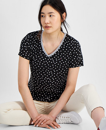 Женская футболка с короткими рукавами и принтом Tommy Hilfiger