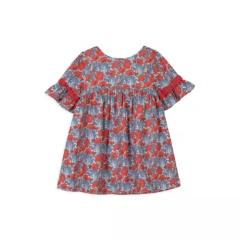 Для маленьких девочек &amp; Платье с кружевной отделкой и цветочным принтом для маленькой девочки Tartine et Chocolat