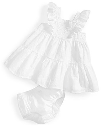 Многоуровневое платье с люверсами для маленьких девочек, комплект из 2 предметов, создано для Macy's First Impressions