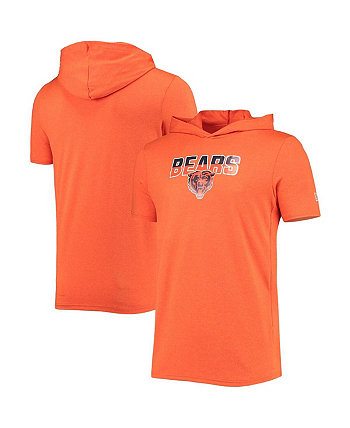 Мужская оранжевая футболка с капюшоном Chicago Bears Team с меланжевым покрытием New Era