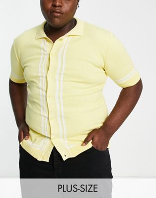 Желтая рубашка-поло со вставками Bolongaro Trevor Plus BOLONGARO TREVOR