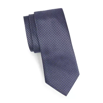 Шелковый жаккардовый галстук Emporio Armani