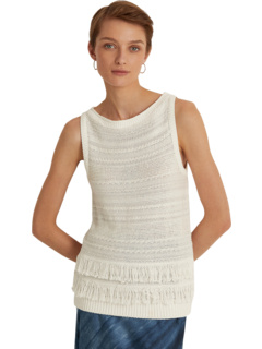 Fringe-Trim Sleeveless Sweater LAUREN Ralph Lauren