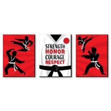 Big Dot of Happiness Karate Master - Martial Arts Wall Art and Kids Room Decor - 7.5 x 10 inches - Set of 3 Prints Big Dot of Happiness