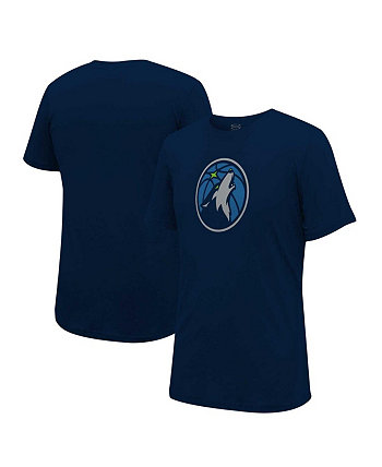 Мужская и женская темно-синяя футболка с основным логотипом Minnesota Timberwolves Stadium Essentials
