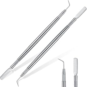 Chumia 2 Pieces Eyelash Lift Perm Tool Lash Separator Tint Tool Stainless Steel Metal Lash Lift Rods Tool for Eyelash Eyebrow Perming Tinting Curling Extensions Supplies (Black) Chumia