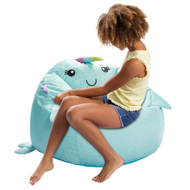 Posh Creations Cute Soft Bean Bag Chair for Kids, Furry, 2.5ft, Large, Animal - Panda Posh Creations