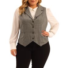 Plus Size Waistcoat Vest For Women Vintage Vest Button Steampunk Dress Jacquard Jacket Agnes Orinda