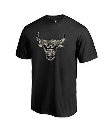 Мужская черная футболка с камуфляжным плащом Chicago Bulls Cloak Fanatics