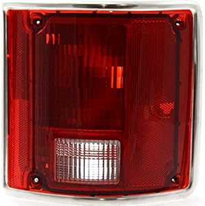 For Chevy Blazer/Jimmy/Suburban/C10 1978-1991 Tail Light Assembly Unit Driver Side Chrome w/Chrome Trim GM2806901 | 370867 CarLights360