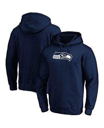 Мужской фирменный темно-синий пуловер с капюшоном и логотипом Seattle Seahawks Big and Tall Primary Fanatics