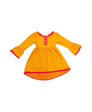 Платье Hi-Low с отделкой помпонами для новорожденных девочек Mixed Up Clothing