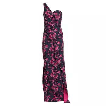 Платье Junchen на одно плечо с цветочным принтом Chiara Boni La Petite Robe