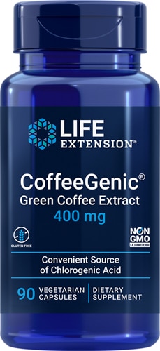 Экстракт зеленого кофе Life Extension CoffeeGenic™ -- 400 мг, 90 вегетарианских капсул Life Extension