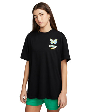 Женская спортивная футболка с круглым вырезом и рисунком бойфренда Nike