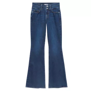 Расклешенные джинсы с двойной талией FRAME