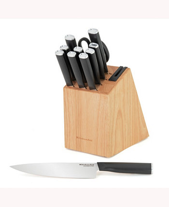Классический набор из 12 блоков ножей из японской стали со встроенной точилкой для ножей KitchenAid