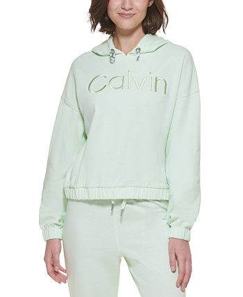 Женская худи с вышитым логотипом Calvin Klein