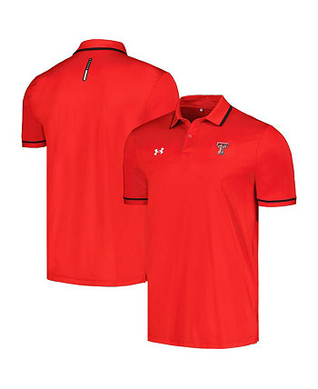 Мужская красная рубашка-поло Texas Tech Red Raiders T2 с кончиками Performance Under Armour