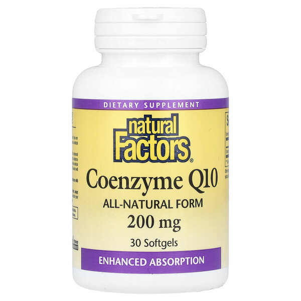 Коэнзим Q10 - 200 мг - 30 мягких капсул - Natural Factors Natural Factors