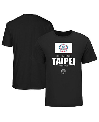 Мужская черная футболка China Taipei Baseball 2023 World Baseball Classic Federation Legends