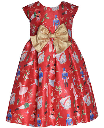 Платье с короткими рукавами и принтом «Щелкунчик» для маленьких девочек Bonnie Jean