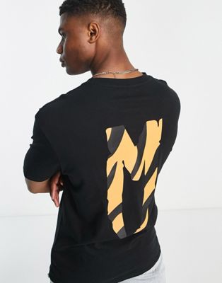 Черная футболка с тигровым принтом на спине Marbek Marbek