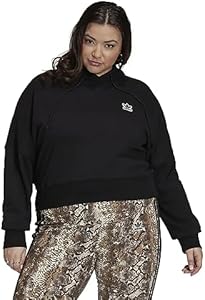 adidas Originals Womens Plus Size Cropped Hoodie Adidas Originals