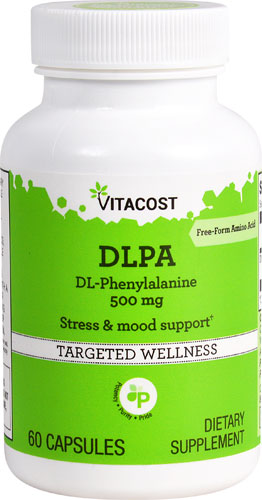 Vitacost DLPA DL-фенилаланин - 500 мг - 60 капсул Vitacost