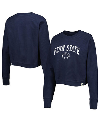 Женская темно-синяя толстовка Penn State Nittany Lions Classic Campus из шнурованной древесины League Collegiate Wear