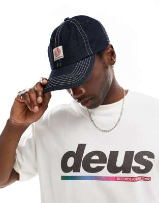 Deus Ex Machina ortiz denim cap in blue Deus Ex Machina