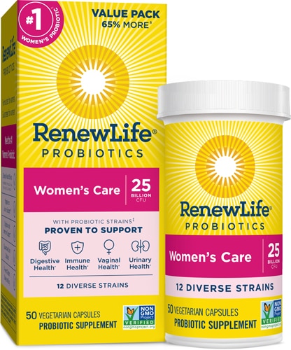 Women's Care Probiotics -- 25 billion CFU - 50 Vegetarian Capsules (Вегетарианские капсулы) Renew Life