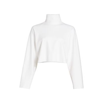 Cocoon Knit Cropped Turtleneck Top Rosetta Getty