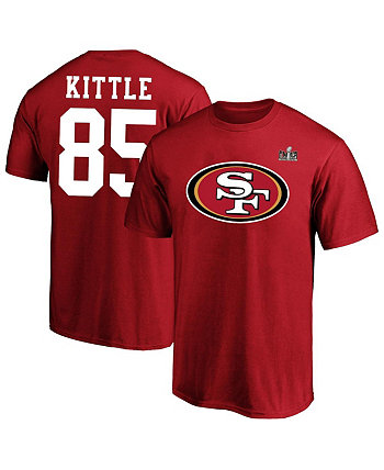 Мужская футболка Джорджа Киттла Скарлет Сан-Франциско 49ers Super Bowl LVIII Big and Tall с именем и номером игрока Fanatics