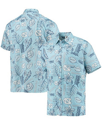 Мужская рубашка на пуговицах в винтажном стиле с цветочным рисунком Carolina Blue North Carolina Tar Heels Wes & Willy