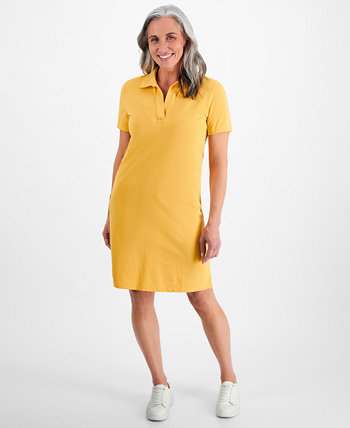 Petite Cotton Weekender Polo Dress, Created for Macy's Style & Co
