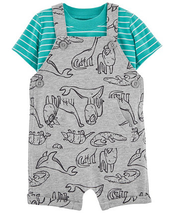 Комплект из 2-х футболок и шорт с изображением акулы для новорожденных мальчиков Carter's