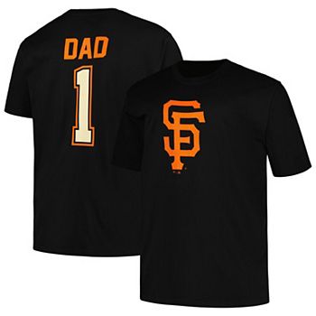 Мужская Футболка Profile Черная San Francisco Giants #1 Папа Profile