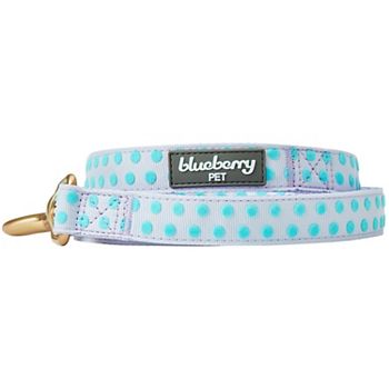 Blueberry Pet Dog Velvety Polka Dot Flocking Leash Blueberry Pet