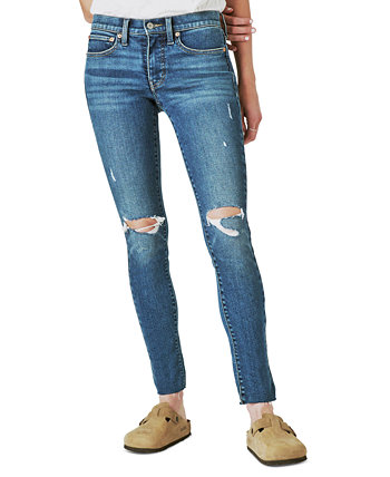 Женские Джинсы skinny Lucky Brand Mid-Rise Destructed Cut-Hem Lucky Brand