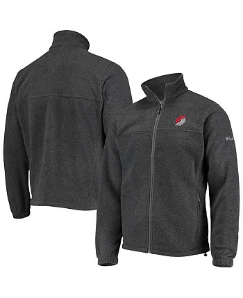 Мужская куртка Portland Trail Blazers Темно-серый фланкер с молнией во всю длину Columbia