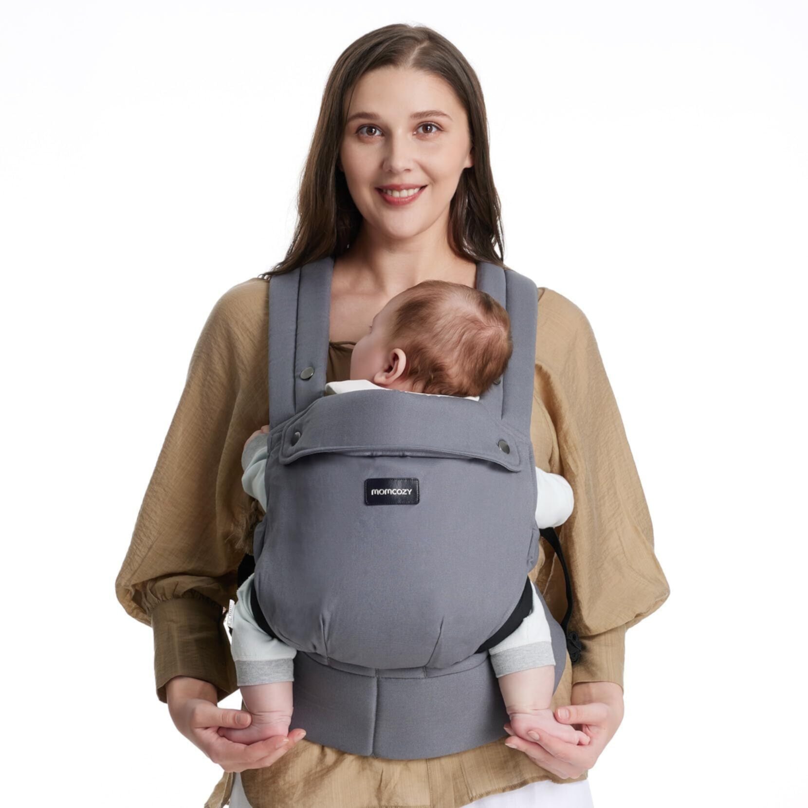 Momcozy Breathable Mesh Baby Carrier, Ergonomic and Lightweight Infant Carrier for 7-44lbs with Enhanced Lumbar Support, All Day Comfort for Hands-Free Parenting Momcozy