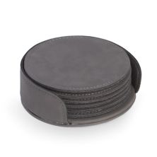 Bey-Berk Leatherette Coaster Set Bey-Berk