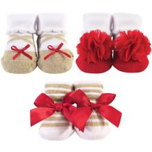Носки для новорожденных девочек в подарочной упаковке, красное золото, один размер Hudson Baby