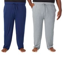 Комплект из 2 пижамных штанов из французской махровой ткани Big & Tall Cuddl Duds® Cuddl Duds